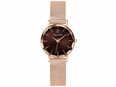 Pierre Lannier | Femme | Quartz | Milanais Rosé | Chocolat | ø30mm | 010P988