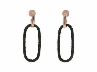 Pesavento | Boucles d'Oreilles | Argent Rosé | Black Dust | WPLVO2679