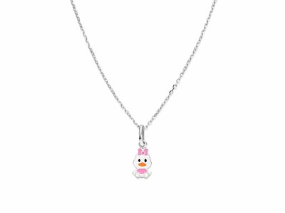 Naiomy Silver | Collier | Canard | Argent | Rose | PI137