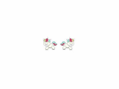 N.Princess | Boucles d'Oreilles | Licorne | Argent | PB105