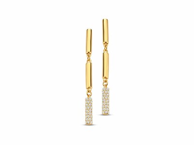 Naiomy Silver | Boucles d'Oreilles | Plaqué Or | Oxyde de Zirconium | N5A56