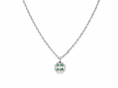 N.Princess | Collier | Argent | Oxyde de Zirconium | Trèfle | PI141