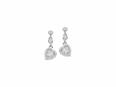 Naiomy Silver | Boucles d'Oreilles | Argent | Oxyde de Zirconium | Coeur | N5E67