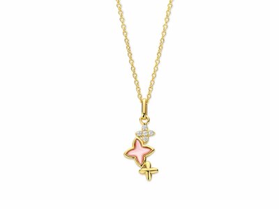 Naiomy Silver | Collier | Plaqué Or | Oxyde de Zirconium | Etoiles | N5G52