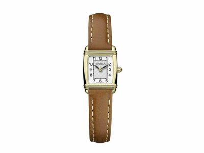 Michel Herbelin | Femme | Quartz | Art Déco Tonneau | Cuir | 17.8 x 19.4mm | 17438P1N22GD