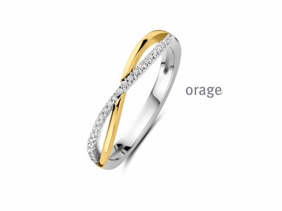 Orage | Bague | Argent | Bicolore | Oxyde de Zirconium | BA206