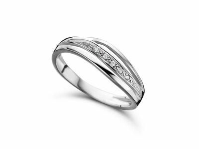 Loumya Gold "Or" | Bague | Or Blanc | Diamants 0.020ct | 055492/A