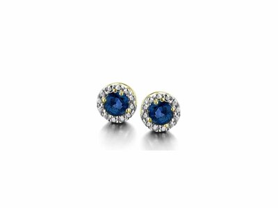 Loumya Gold "Or" | Boucles d'Oreilles | Or Jaune | Bicolore | Saphirs 0.280ct | 057467