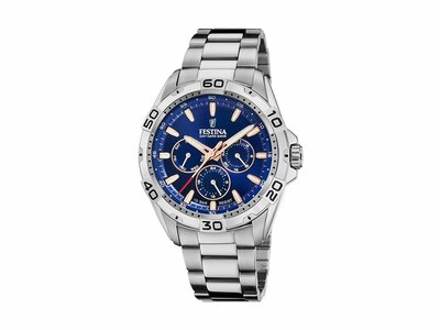 Festina | Homme | Quartz | Multifonction |Acier Inoxydable |Bleu | ø44.7mm | F20623/2