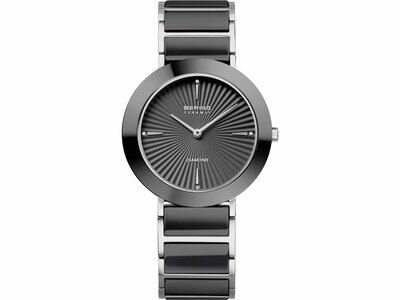 Bering | Femme | Quartz |  Céramique | Noir | Argenté | Diamants | ø34mm | 11435-702