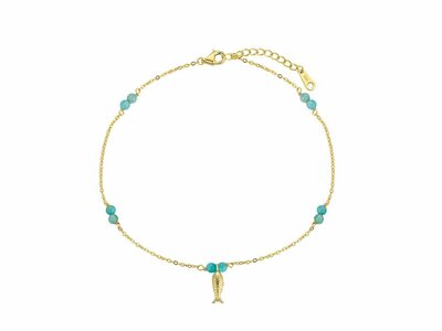 Loumya Silver | Chaîne de cheville | Plaqué Or | 9123218