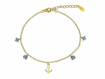 Loumya Silver | Chaîne de Cheville | Plaqué Or | 9114535