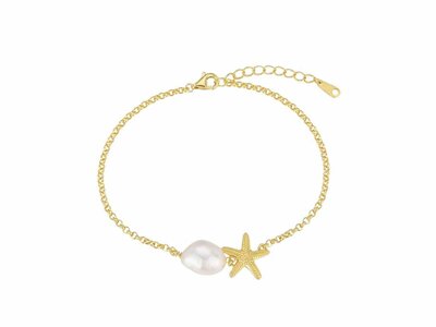 Loumya Silver | Bracelet | Plaqué Or | Perle Naturel | 9122801