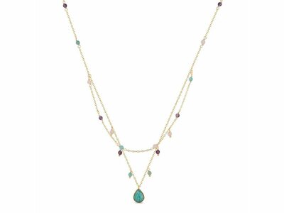 Lavida Pierres Nat | Collier | Plaqué Or | Pierres Naturelles | 9118527