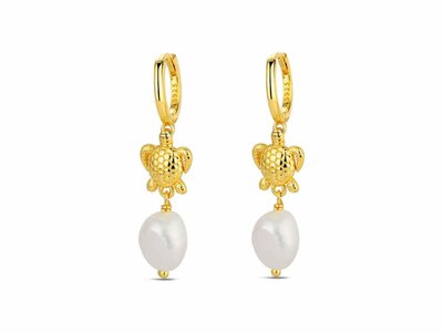 Loumya Silver | Boucles d'Oreilles | Plaqué Or | Perles naturelles | 9122813