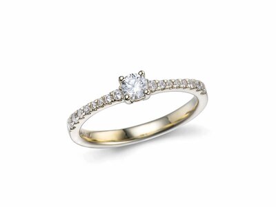 Loumya Gold "Or" | Bague | Or Blanc | Diamant 0.20ct | 18 Diamants 0.14ct | R239