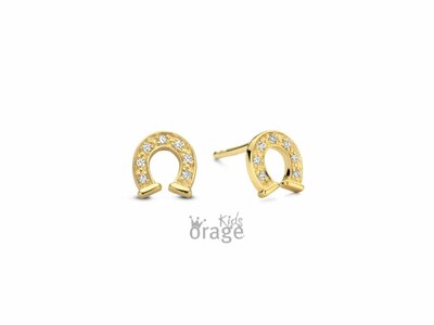 Orage Kids | Boucles D'Oreilles | Plaqué Or | Fer à Cheval | K2799