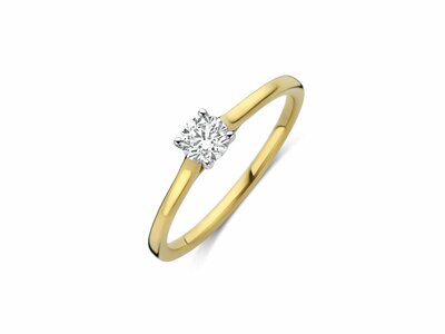 Diamants de Laboratoire | Bague | Or Jaune | Bicolore Diamant de Synthèse 0.32ct | LAB1
