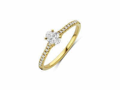 Diamants de Laboratoire | Bague | Or Jaune | Diamants de Synthèse 0.42ct | LAB17