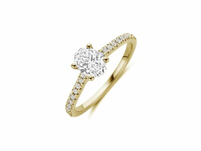 Diamants de Laboratoire | Bague | Or Jaune | Diamant de Synthèse 0.72ct | *0.16ct | IGI | LAB22