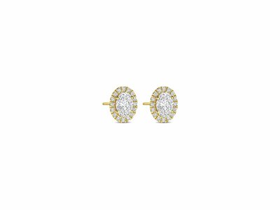 Diamants de Laboratoire | Boucles d'Oreilles | Or Jaune | Diamants de Synthèse 1.09ct | 0.18ct | IGI