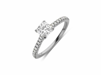 Diamants de Laboratoire | Bague | Or Blanc | Diamants de Synthèse 0.76ct | 0.18ct | IGI | LAB56