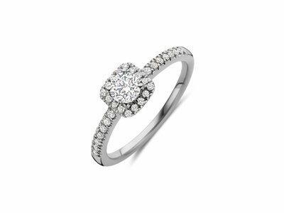 Diamants de Laboratoire | Bague | Or Blanc | Diamants de Synthèse 0.49ct | LAB57
