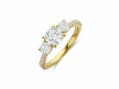 Diamants de Laboratoire | Bague | Or Juane | Diamants de Synthèse 1.02ct | 077ct | IGI | LAB63