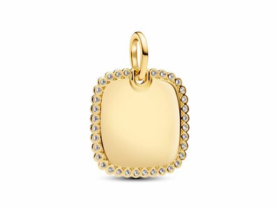 Pandora | Médaillon | Carré | Doré | Personnalisable | 364009C01
