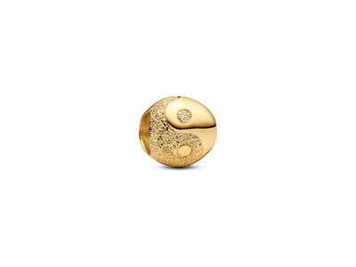Pandora | Mini Charm | Yin et Yang Texturé | Doré | 764045C00