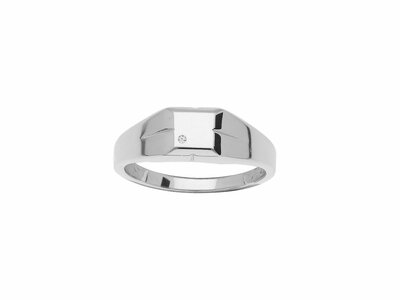 Loumya Silver | Chevalière | Argent | Oxyde de Zirconium | 5x5mm | Personnalisable | 067377