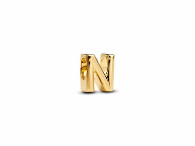 Pandora | Mini Charm | Alphabet | Doré | Lettre N | 763960C00