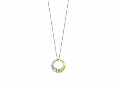Ti Sento | Collier | Argent | Bicolore | Oxyde de Zirconium | ø24mm | 34107ZY