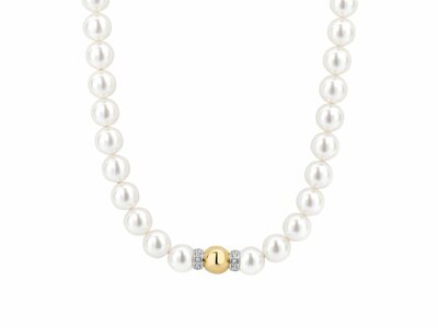 Ti Sento | Collier | Argent | Bicolore | Perles Synthétiques | ø8mm | 34112YP