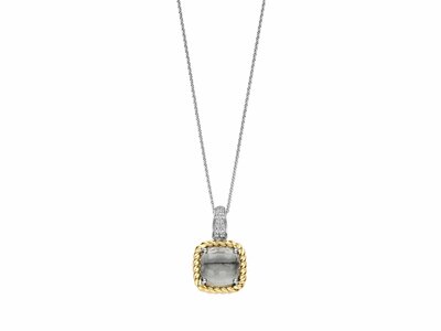 Ti Sento | Collier | Argent | Bicolore | Oxyde de Zirconium | Cristal | Gris | 6853GG