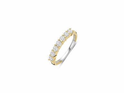 Ti Sento | Bague | Argent | Plaqué Or | Oxyde de Zirconium | 3mm | 12381ZY
