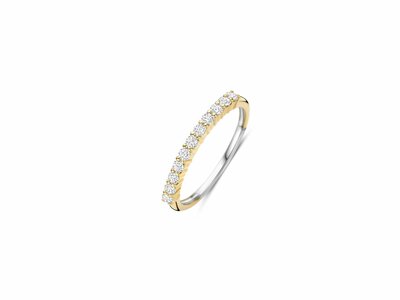 Ti Sento | Bague | Argent | Plaqué Or | Oxyde de Zirconium | 2mm | 12382ZY