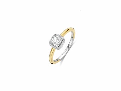 Ti Sento | Bague | Argent | Plaqué Or | Oxyde de Zirconium | 12388ZY