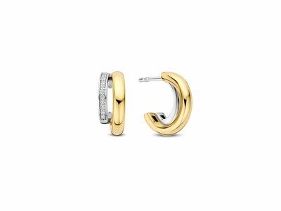 Ti Sento | Boucles d'Oreilles | Plaqué Or | Oxyde de Zirconium | 78035ZY