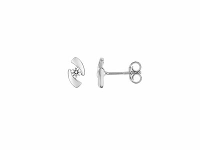 Loumya Gold "Or" | Boucles d'Oreilles | Or Blanc | Oxyde de Zirconium | 28SE21GZ