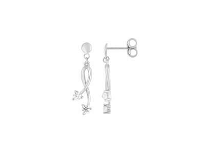 Loumya Gold "Or" | Boucles d'Oreilles | Or Blanc | Oxyde de Zirconium | 2.7114Z1