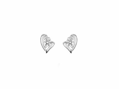 Loumya Gold "Or" | Boucles d'Oreilles | Or Blanc | Oxyde de Zirconium | 9KIB233GZ