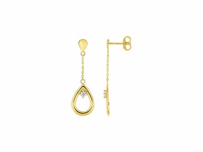 Loumya Gold "Or" | Boucles d'Oreilles | Or Jaune | Oxyde de Zirconium | 297175.ZD