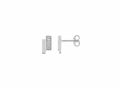 Loumya Gold "Or" | Boucles d'Oreilles | Or Blanc | Oxyde de Zirconium | 297213.Z1