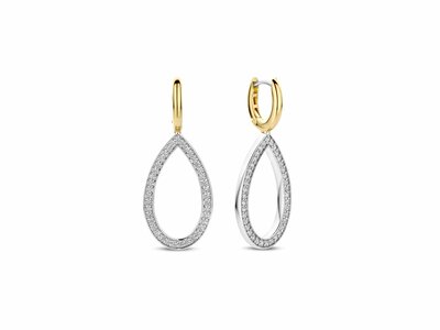 Ti Sento | Boucles d'Oreilles | Argent | Plaqué Or | Oxyde de Zirconium | 78039ZY
