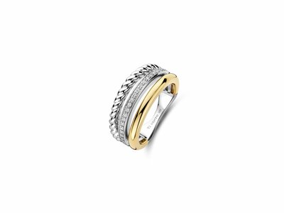 Ti Sento | bague | Argent | Plaqué Or | Oxyde de Zirconium | 12385ZY