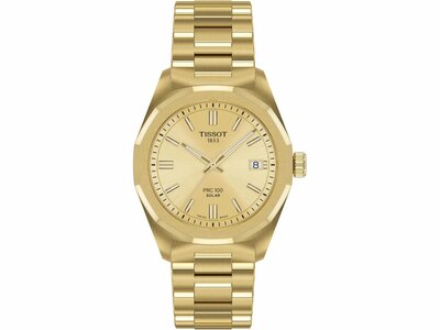 Tissot | Femme | Quartz | Solar | PRC100 | PVD Doré | ø34mm | T151.822.33.021.00