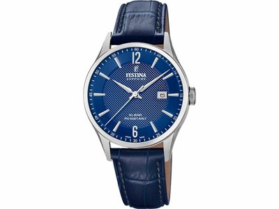 Festina | Homme | Quartz | Swiss Made | Cuir Bleu | ø40mm | F20007/6
