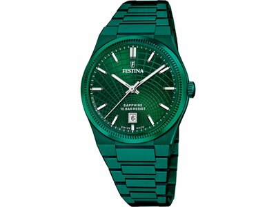 Festina | Homme | Quartz | Swiss Made | Acier Inoxydable | Vert | ø40mm | F20079/1