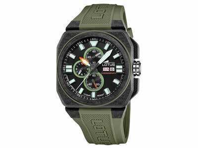 Lotus | Homme | Quartz | Chrono | Silicone Vert | 45mm | 18976/1